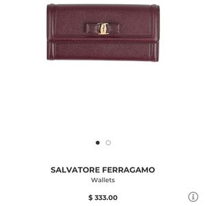 Salvatore Ferragamo Wallet in Maroon